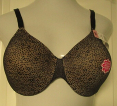 Hanes Concealing Petals Under wire bra Size 40D Black print - $14.80
