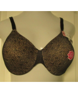Hanes Concealing Petals Under wire bra Size 40D Black print - $277.07 MXN