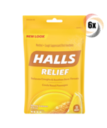 6x Bags HALLS Relief Honey Lemon Flavor Soothing Cough Drops | 30 Drops ... - €26,72 EUR