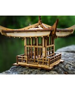 Japanese Pagoda Lantern! Mini Diy 3D Building Kit Tea Light Wooden Candl... - $1,837.23 MXN