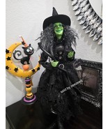 Bella Lux Halloween Green Witch Shelf Sitter Doll Figure 31&quot; NEW - $74.99