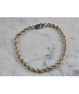 Womens Vintage Estate Sterling Silver Rope Bracelet 8.9g E4951 - $83.18 CAD