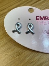 NEW Payless Promotional Susan G Komen Breast Cancer Woman&#39;s Earrings KG JD - £9.49 GBP