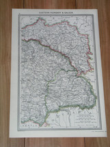 1908 Antique Map Of Galicia Hungary Transylvania Bukovina Romania Ukraine - £28.80 GBP