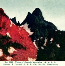 Great Northen Railroad Peaks of Cascade Mountains UDB UNP Vtg Postcard - £7.65 GBP