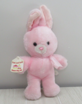 Animal Fair vintage plush light blue bow Easter bunny rabbit polka dot e... - $19.79