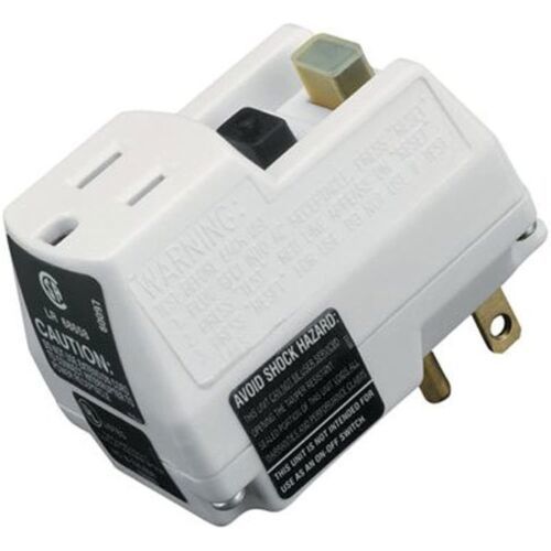 Woods 14650006-6 Shockshield White GFCI Plug with Surge Protection, Pref... - $36.21