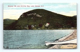 Postcard New York Bloomer Mt. and Divinity Bay Lake George, N.Y. Boat on... - £3.81 GBP