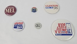 Presidential Campaign Buttons 1924, 1952, 1992, 1996 Clinton, Ike Politics - £12.55 GBP