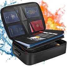 VEVOR Fireproof Document Box 2000 Fireproof &amp; Waterproof Document Bag with Lock - £32.87 GBP