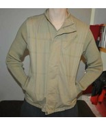 Mens Jacket Levis Medium Weight Beige Twill Sweater Long Sleeves Lined-s... - £45.50 GBP