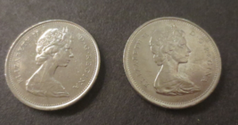 Two Elizabeth II Canada 25 cents Coins 1975 and 1972 - £6.59 GBP