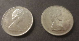 Two Elizabeth II Canada 25 cents Coins 1975 and 1972 - $8.42