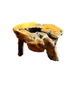 Vintage Burl wood stand handcrafted small table decorative 4&quot; - £49.82 GBP