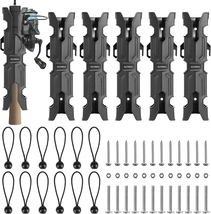  6 Pack Fishing Rod Holder Wall Mount Tube w/ Bungee Screws Boat Kayak G... - $32.15