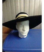 Magid Hats Paper Woven Straw Floppy Sun Hat Black Medium Beach Packable ... - $22.77