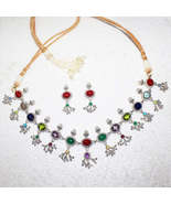 Exclusive MULTI GEMSTONE Necklace, Birthstone Necklace, 925 Sterling Silver Neck - £470.55 GBP