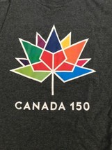CANADA 150th Anniversary GREY T-SHIRT SIZE XL No Tag Some Wear - $228.43 MXN
