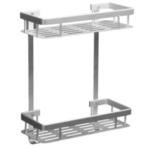 2-Tier Wall Mounted Shower Caddy Shelf Aluminum Bathroom Organizer Rack ... - $35.99