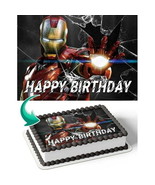 Iron Man Happy Birthday Edible Image Cake Topper For Half Sheet Cake By ... - $32.38 CAD