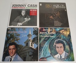 Elvis Johnny Cash Johnny Mathis Conniff Percy Faith Vinyl Used Christmas Records - £19.41 GBP