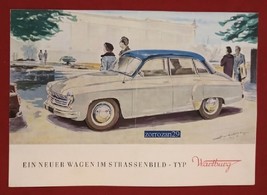 1956 Wartburg 900 Limousine 4-Türen Vintage Color Sales Brochure - German !! - £23.71 GBP