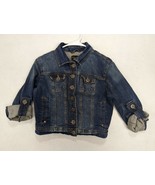 New Look Girls Denim Jacket Size M Cotton Blend Blue - £11.69 GBP