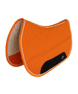 Challenger 28&quot; x 30&quot; Western Quilted Fleece Padded Saddle Pad Orange 39100 - £47.30 GBP