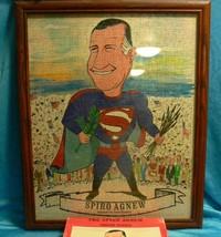 Framed 1970 SPIRO T. AGNEW (Superman Suit) 500-Piece Puzzle W/ Box - $7.83