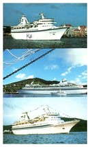 Multiple Views of Royal Caribbean Cruise Lines Boat Postcard Posted 1982 - £7.74 GBP