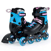 4-Size Adjustable Light-Up Kids Inline Skates for Kids Ages 7-9-Black - ... - $83.29