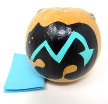 Bear Gourd Christmas Ornament Hand Painted Besserra Tag New Mexico 1997 ... - $14.78