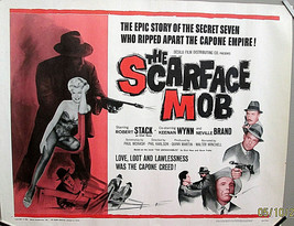 Robert Stack As Eliot Ness (The Scarface Mob) 1959 Half Sheet Movie Poster - £194.69 GBP