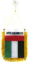 Wholesale lot 3 United Arab Emirates Mini Flag 4&quot;x6&quot; Window Banner suction cup - £3.15 GBP