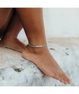 Lahaina Pearl Handmade Anklet - Turquoise - £13.33 GBP