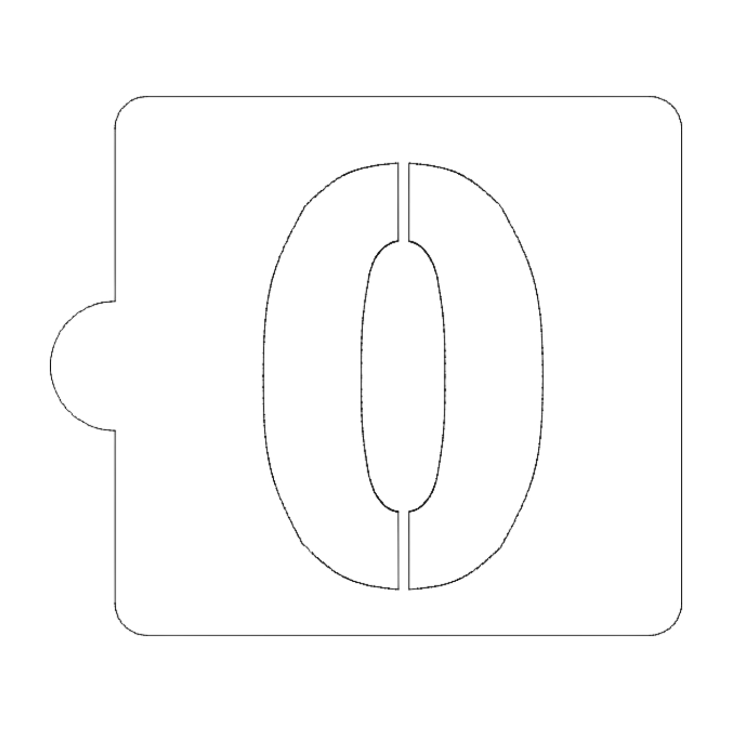 0 Number Counting Stencil for Cookies or Cakes USA Made LS108-0 - $3.99
