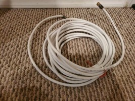 25&#39; Coaxial Cable Cord, 75 OHMs Male-Male TV Video Line Connector, White - $7.59