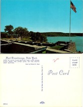 New York(NY) Fort Ticonderoga View Main Flag Bastion Lake Champlain VTG Postcard - £7.49 GBP