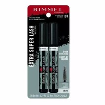 RIMMEL LONDON Mascara Extra Super Lash 101 Black 2 pack NEW - $12.00