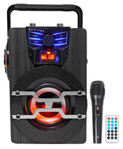 Technical Pro WASP420 Portable Rechargeable Bluetooth Speaker w/LED&#39;s+Microphone - £87.85 GBP