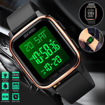 Waterproof Men&#39;S Digital Sports Watch Military Tactical Led Backlight Wristwatch - £23.16 GBP