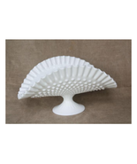 Vintage ~ Fenton ~ Footed Fruit Bowl ~ White Milk Glass ~ Hobnail ~ 12.7... - £58.81 GBP