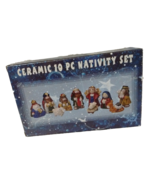 Ceramic 10 piece Nativity set open box - £14.93 GBP