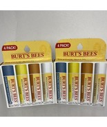 (2) Burt&#39;s Bees Rescue Lip Balm Honey, Lemon, Cooling Eucalyptus, Unscen... - £17.22 GBP