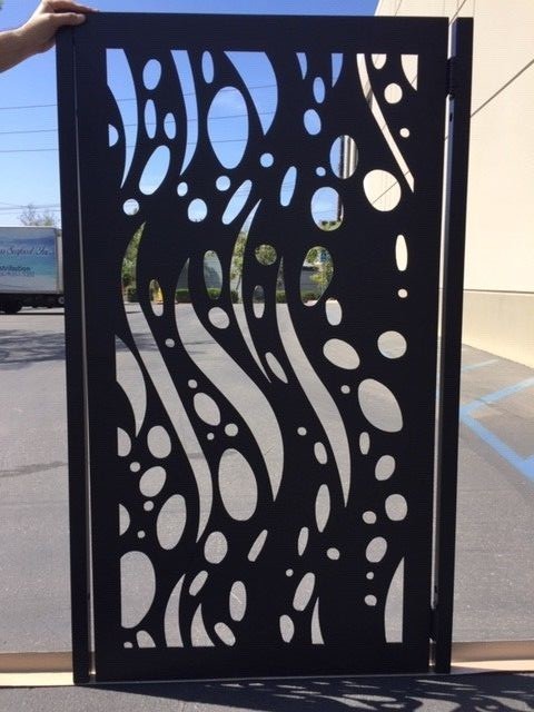 Yard Metal GateᅵSide Alley GateᅵPool Steel GateᅵGarden GateᅵGeometric Mo... - $1,199.00