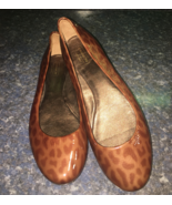 Coach Tan Leopard Print DAYTON Patent Leather Ballet Flat, Size 8b - $716.63 MXN