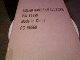 NIB Set of 3 Solar Powered Outdoor Garden Globe Lights for Illumination - $60.00
