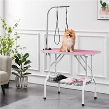 36&quot; Foldable Dog Grooming Table For Small/Medium Pets With Adjustable Ar... - £110.53 GBP