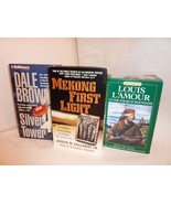 Books on Audio Cassette Silver Tower, Mekong First Light, To The Blue Mo... - $16.05