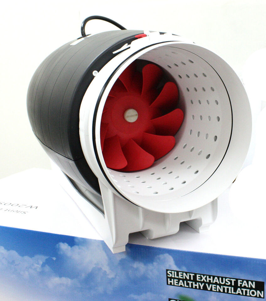 8&quot; Silent Inline Duct Fan Ventilation Hydroponics Exhaust Meeting Room O... - $130.89